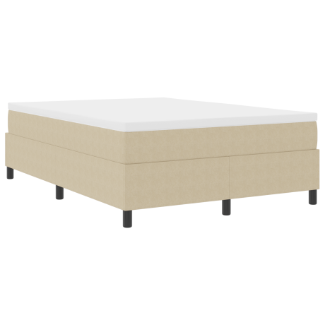 vidaXL Boxspringbed met Matras Lichtgroen Grijs 160x200 cm Katoen afbeelding2 - 1