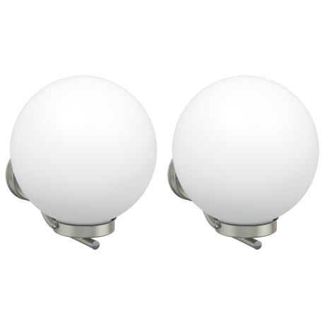 vidaXL Buiten Wandlampen 2 stuks Zilver RVS IP44 afbeelding2 - 1