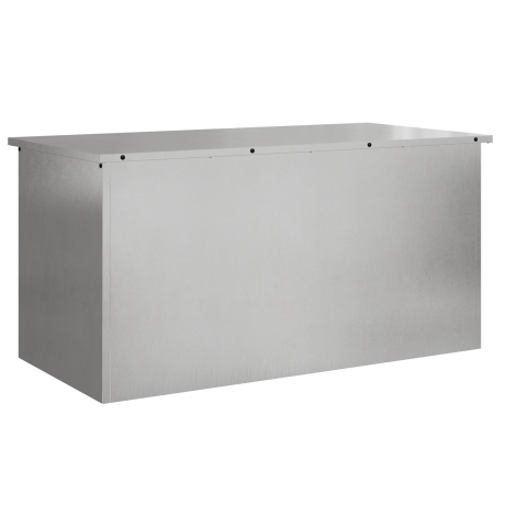 vidaXL Buitenopslagdoos Zilver 100 x 50,5 x 50 cm Staal afbeelding2 - 1