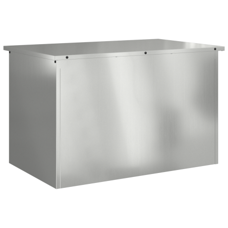 vidaXL Buitenopslagdoos Zilver 80 x 50,5 x 50 cm Staal afbeelding2 - 1