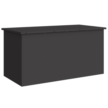 vidaXL Buitenopslagdoos Zwart 100 x 50,5 x 50 cm Staal afbeelding2 - 1