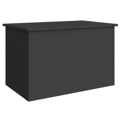 vidaXL Buitenopslagdoos Zwart 80 x 50,5 x 50 cm Staal afbeelding2 - 1