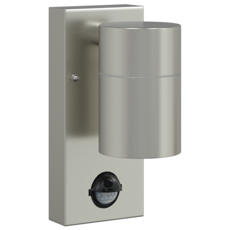 vidaXL Buitenwandlamp met Sensor Zilver - Roestvrijstaal - IP44 afbeelding2 - 1