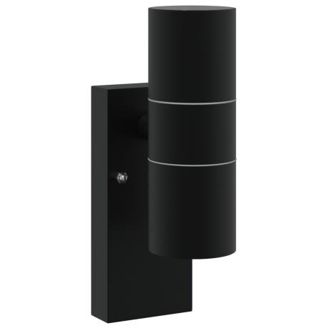 vidaXL Buitenwandlamp Zwart RVS IP44 afbeelding2 - 1