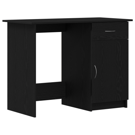 vidaXL Bureau 100x50x76 cm bewerkt hout zwart eikenkleurig afbeelding2 - 1