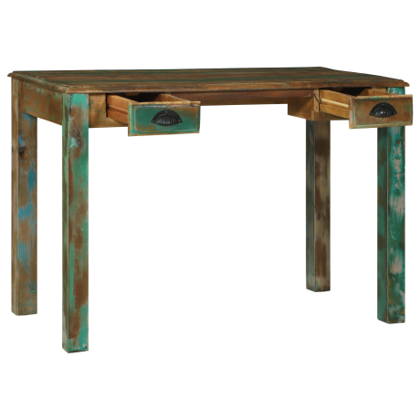 vidaXL Bureau 112x55x76 cm van Gerecycled Massief Hout afbeelding2 - 1