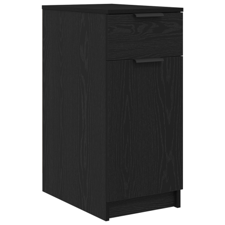 vidaXL Bureau Kast in Zwart Eiken - 33x50x75 cm - Gemaakt van Engineered Hout afbeelding2 - 1