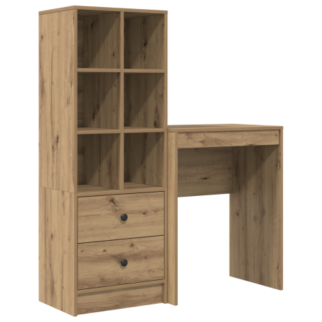 vidaXL Bureau met Opbergruimte van Artisan Eikenhout afbeelding2 - 1