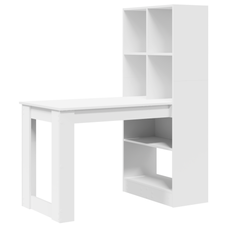 vidaXL Bureau Wit 122 x 67 x 145 cm Geengineerd hout en Spaanplaat afbeelding2 - 1