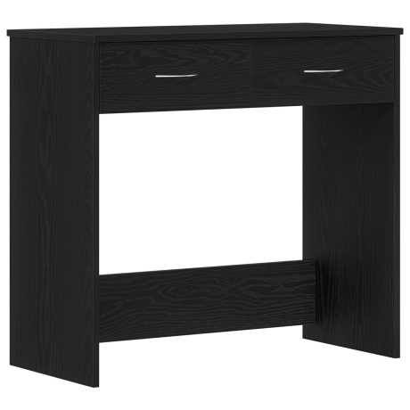 vidaXL Bureau Zwart Eiken 80x40x75 cm Geengineerd Hout afbeelding2 - 1