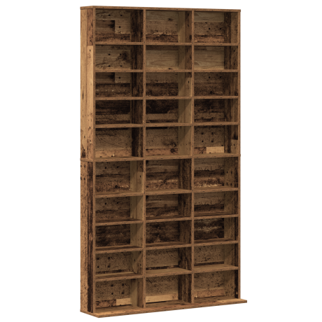 vidaXL CD Kast met plank Oud hout 101 x 23 x 177,5 cm Bewerkt hout afbeelding2 - 1