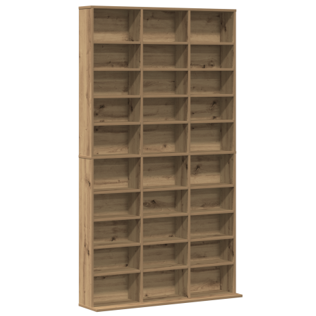 vidaXL CD Kast Artisan Eiken 101 x 23 x 177,5 cm Bewerkt hout afbeelding2 - 1