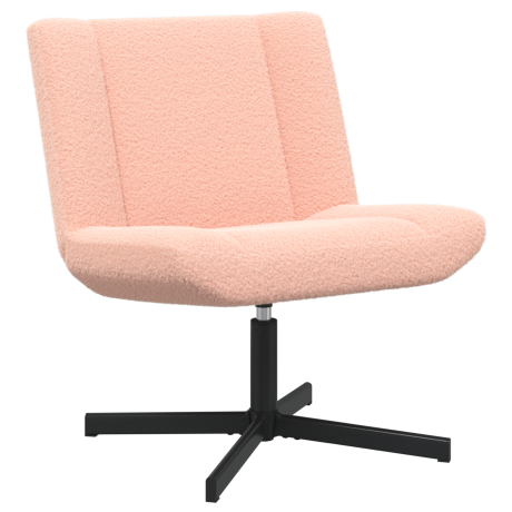 vidaXL Draai Relax Stoel Roze Kurtachtige Wol afbeelding2 - 1