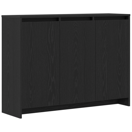 vidaXL Dressoir Zwart 102 x 29.5 x 75 cm Bewerkt hout afbeelding2 - 1