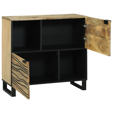 vidaXL Dressoir 80x33,5x75 cm Massief Mango Hout afbeelding2 - 1