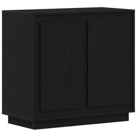 vidaXL Dressoir Zwart Eiken 80 x 40 x 75 cm Bewerkt hout afbeelding2 - 1