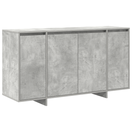 vidaXL Dressoir Beton Grijs 135x41x75 cm Geengineerd Hout afbeelding2 - 1