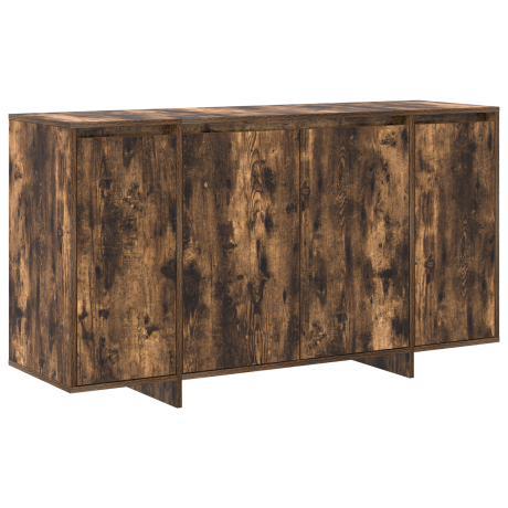 vidaXL Dressoir Gerookt eiken 135 x 41 x 75 cm Bewerkt hout afbeelding2 - 1
