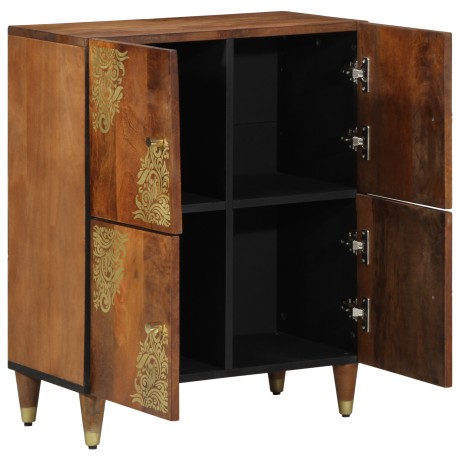 vidaXL Dressoir met plank Bruin 60 x 33 x 75 cm Massief Mango Hout afbeelding2 - 1