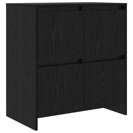 vidaXL Dressoir met de deur Zwart eiken 70 x 41 x 75 cm Bewerkt hout afbeelding2 - 1