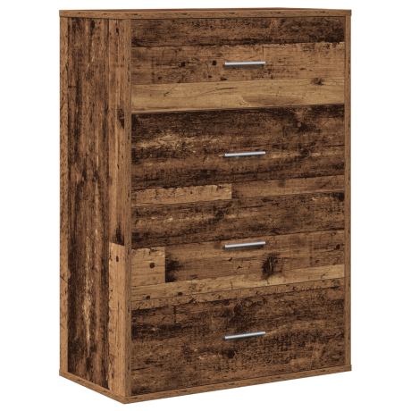 vidaXL Dressoir met lade Oudhout 60 x 31 x 84 cm Bewerkt hout afbeelding2 - 1