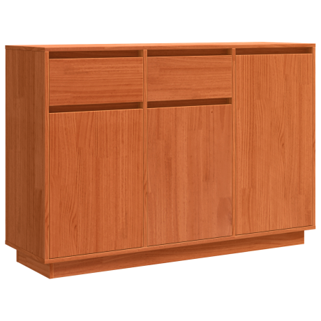 vidaXL Dressoir met lade Wasbruin 110 x 34 x 75 cm Massief grenenhout afbeelding2 - 1