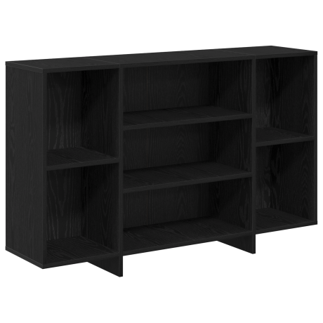 vidaXL Dressoir Zwart Eiken 120 x 30 x 75 cm Bewerkt hout afbeelding2 - 1
