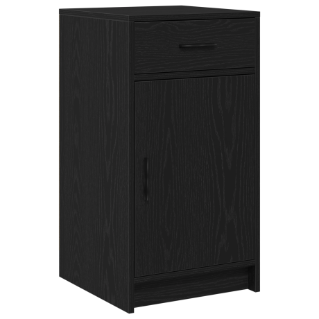 vidaXL Dressoir Zwart Eiken 40x41x75 cm Geengineerd Hout afbeelding2 - 1