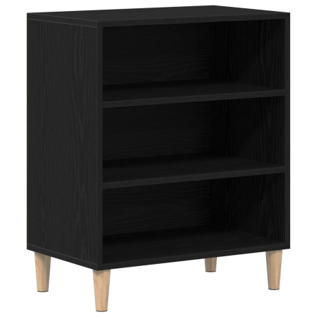 vidaXL Dressoir Zwart Eiken 57x35x70 cm Kunststof Hout afbeelding2 - 1