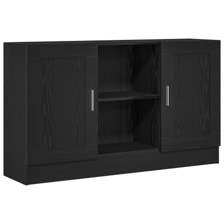 vidaXL Dressoir120x30,5x70 cm van bewerkt hout zwart eikenkleurig afbeelding2 - 1