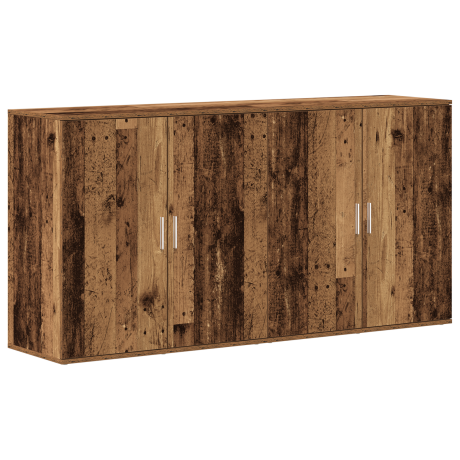vidaXL Dressoir 2 pcs Oudhout 79 x 38 x 80 cm Bewerkt hout afbeelding2 - 1