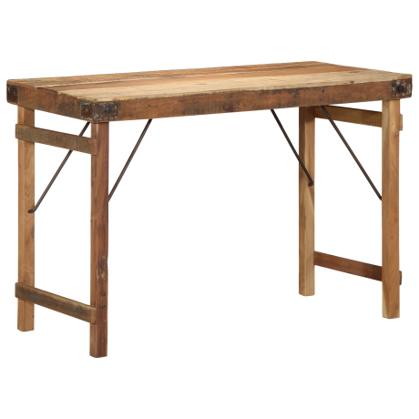 vidaXL Eettafel 110x55x76 cm massief gerecycled hout afbeelding2 - 1