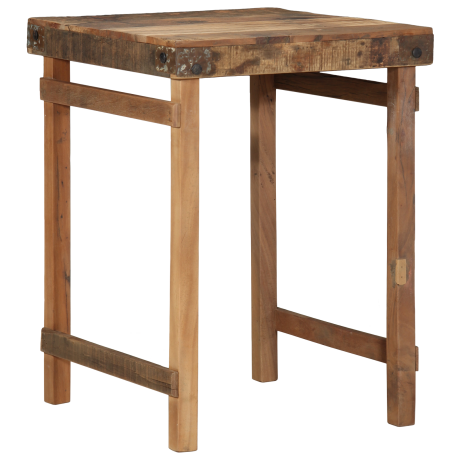 vidaXL Eettafel 55x60x76 cm massief gerecycled hout afbeelding2 - 1
