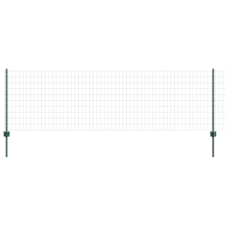 vidaXL Euro Tuinhek met 11 U-Palen Groen 0,8x25 m Staal afbeelding2 - 1