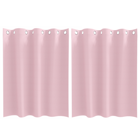 vidaXL Gordijnen met gordijnen 2 pcs Babyroze 140 x 140 cm Polyester afbeelding2 - 1