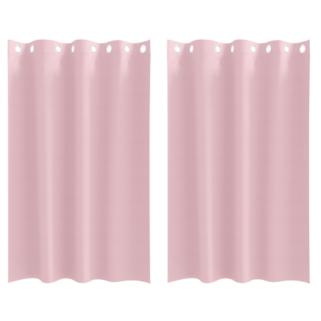 vidaXL Gordijnen met gordijnen 2 pcs Babyroze 175 x 140 cm Polyester afbeelding2 - 1