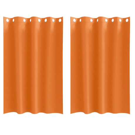 vidaXL Gordijnen met gordijnen 2 pcs Feloranje 175 x 140 cm Polyester afbeelding2 - 1