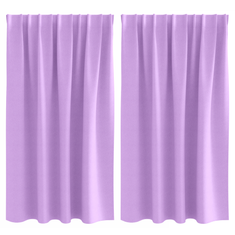 vidaXL Gordijnen met gordijnen 2 pcs Paars 140 x 140 cm Polyester afbeelding2 - 1