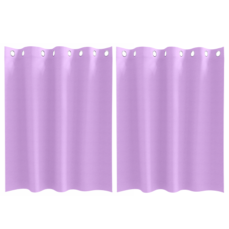 vidaXL Gordijnen met gordijnen 2 pcs Paars 140 x 140 cm Polyester afbeelding2 - 1