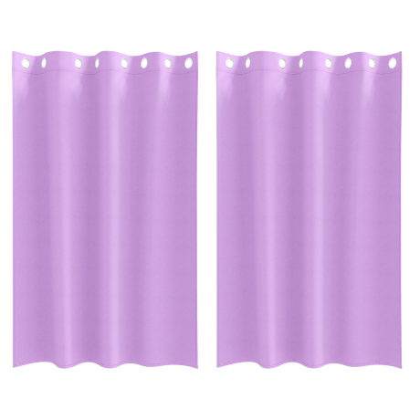 vidaXL Gordijnen met gordijnen 2 pcs Paars 175 x 140 cm Polyester afbeelding2 - 1