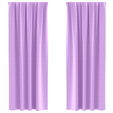 vidaXL Gordijnen met gordijnen 2 pcs Paars 225 x 140 cm Polyester afbeelding2 - 1