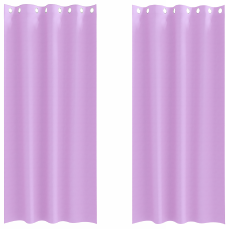 vidaXL Gordijnen met gordijnen 2 pcs Paars 245 x 140 cm Polyester afbeelding2 - 1