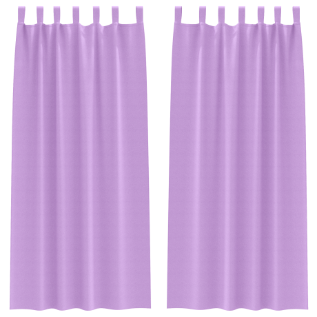 vidaXL Gordijnen met gordijnen 2 pcs Paars 245 x 140 cm Polyester afbeelding2 - 1