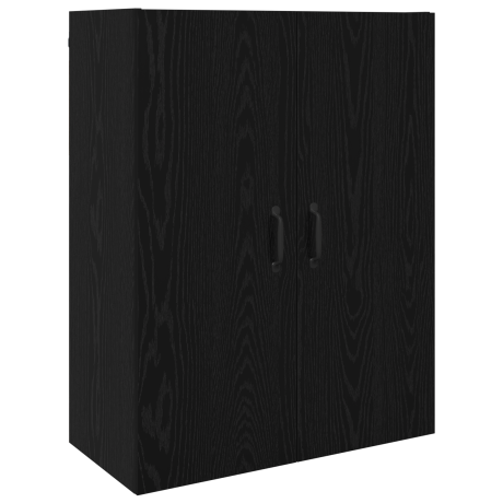 vidaXL Hangkast met plank Zwart eiken 69.5 x 34 x 90 cm Bewerkt hout afbeelding2 - 1
