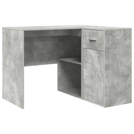 vidaXL Hoekbureau Betongrijs 102x88x75 cm Engineering Hout afbeelding2 - 1