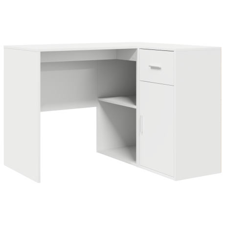 vidaXL Hoekbureau Wit 102x88x75 cm Gelaagd Hout afbeelding2 - 1