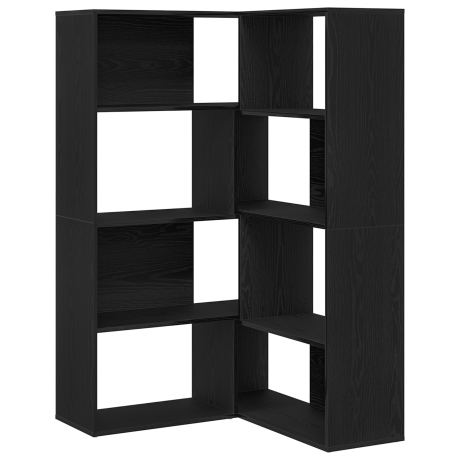 vidaXL Kledingkast 2 pcs Zwart Eiken 85 x 85 x 140 cm Bewerkt hout afbeelding2 - 1