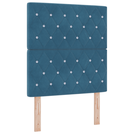 vidaXL Hoofdbord LED 80 cm fluweel donkerblauw afbeelding2 - 1
