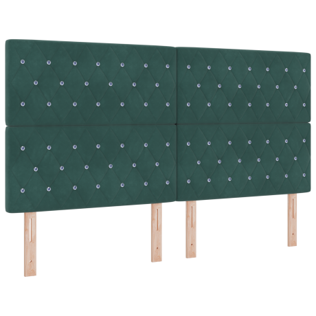 vidaXL Hoofdbord LED 90 cm fluweel donkergroen afbeelding2 - 1