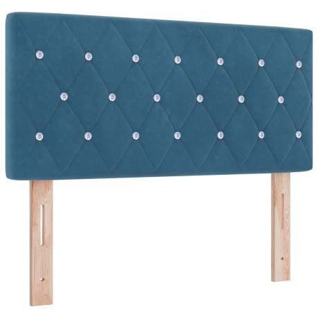vidaXL LED Hoofdbord met hoofdeinde Donkerblauw 100 cm Fluweel afbeelding2 - 1